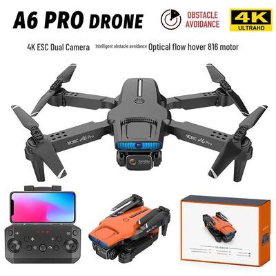 A6 Pro 4K Drone with Optical Flow Positioning, Obstacle Avoidance, Folding Design & Dual ESC Cameras