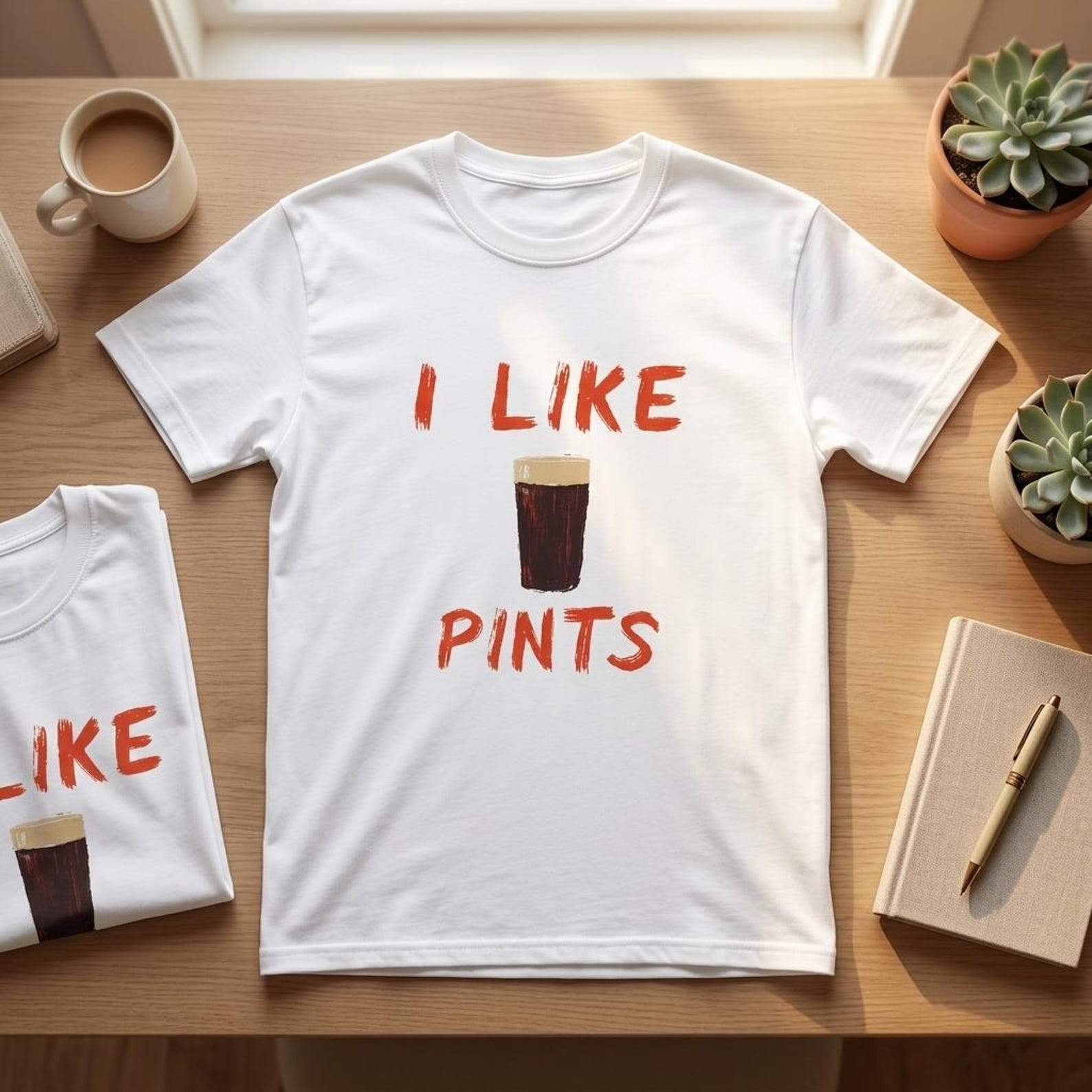I Like Pints Shirt, Funny Coffee Lover Tee, Beer Pun T Shirt, Minimalist Graphic Tee, Coffee Humor Shirt, Barista Gift, Unisex Tee 4XL