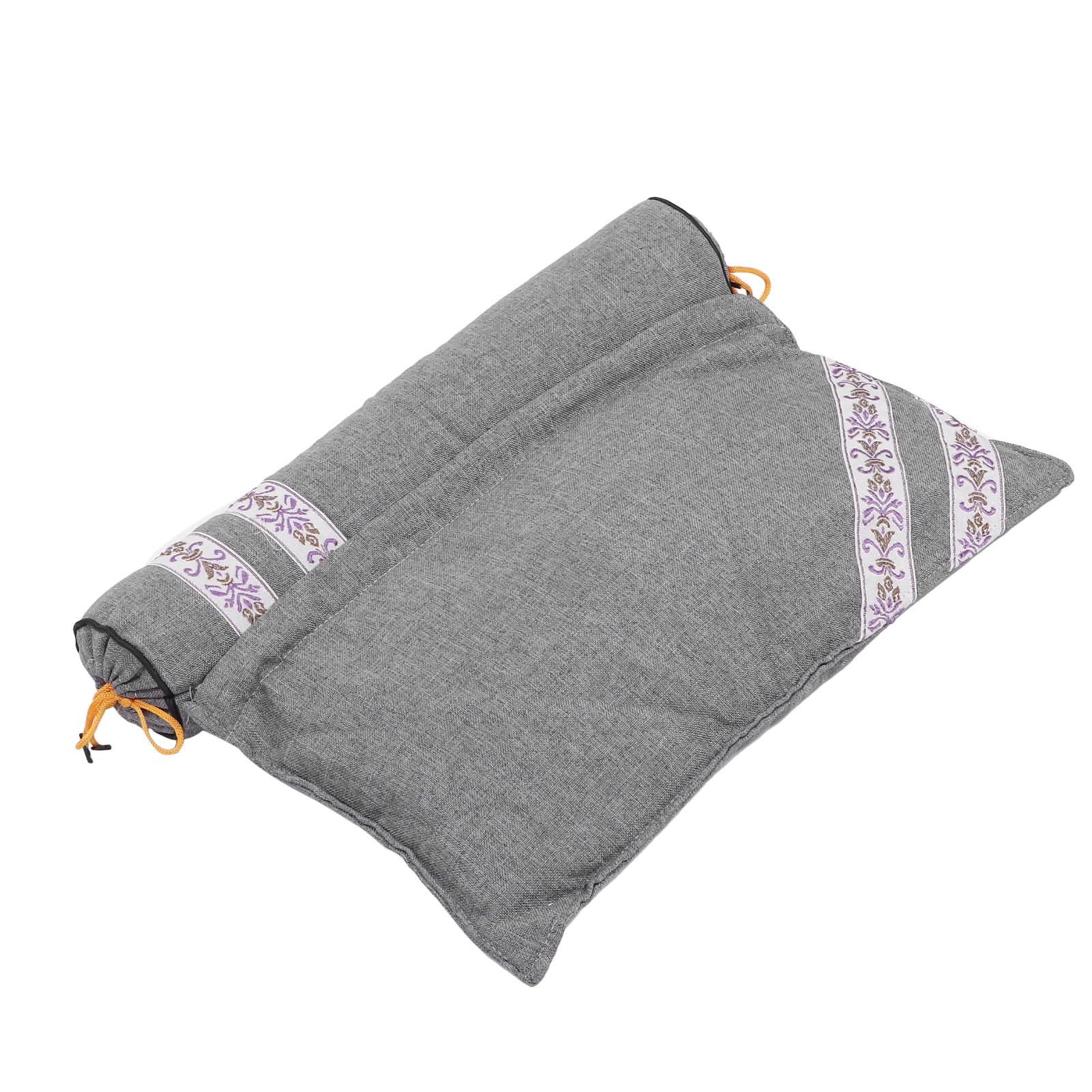 Wormwood Cervical Vertebra Pillow Pain Relief Elegant Neck Roll Pillow for Sleeping Gray