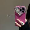 Case For iPhone 16 17 Air 15 Pro Max 14 Plus 13 Mini 12 Pro 11 7 8 SE2 Candy Blink 3D Diamond Heart StyleSoft Phone Case Cover
