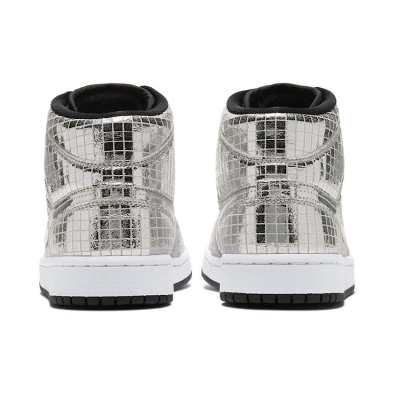 Jordan 1 Mid SE Disco Metallic Silver Women's Jordan CU9304-001