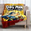 Dog Man Theme Printed Blanket - Perfect for Couch, Bed, Travel & Outdoor Use | Machine Washable, Cozy & Durable.
