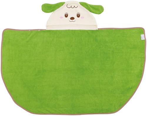 Skater Kids  Bath Poncho with Hood, Quick-Drying, 108 x 92cm, featuring Wanwan from  Inai Inai Baa!  (BPO1-A)