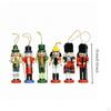6 Pieces Nutcracker Ornament Miniature Wooden Soldier Painted for Christmas Tree