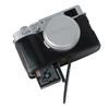 Meia Capa de Câmera para Pele Oleosa para Fujifilm X100VI Fuji X100VI Couro PU Tampa com Abertura Inferior