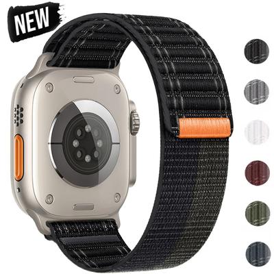 Luksusowy nylonowy pasek do Apple Watch Band Ultra 2 49mm 46mm 45mm 41mm 44mm 42 40 38mm Bransoletka z falistym wzorem dla iWatch Seria 10 9 8 7 SE