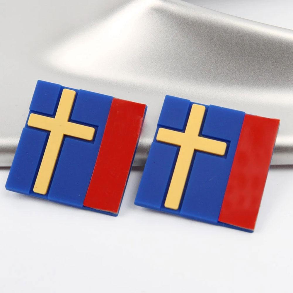 

5 шт. Швеция Шведский Флаг Эмблема Наклейки Дверь Передняя Решетка Автомобиля Интерьер Значок Наклейка Декор Аксессуары синий