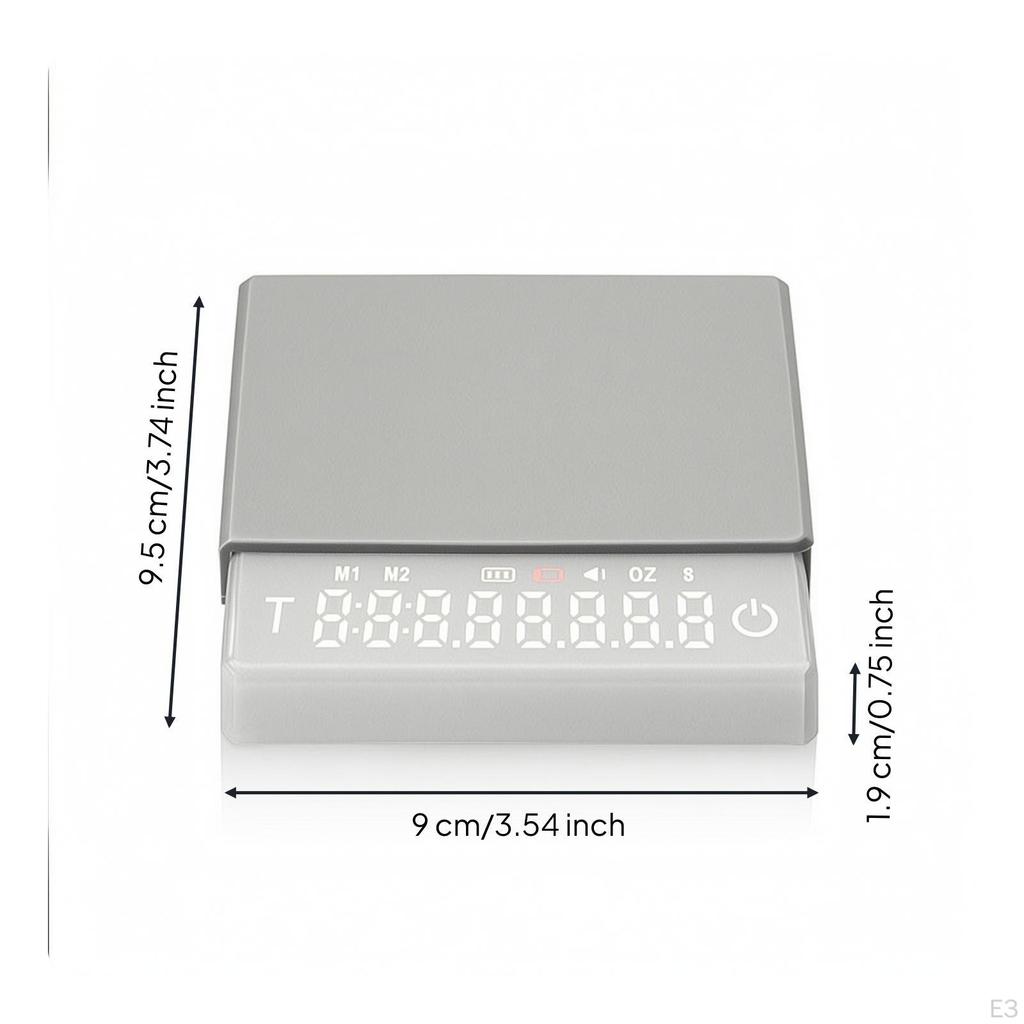 Espresso Scale with Timer Mini Electronic Coffee for Baristas, Pour over, Travel Black Cute