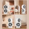 Neuer tragbarer kleiner Ventilator, doppelköpfiger, rotierender elektrischer Tischventilator, doppelschichtiger Umwälzventilator für den Haushalt