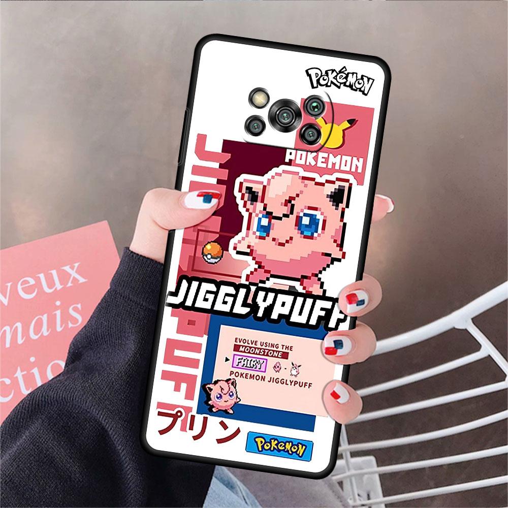 Phone Case For Xiaomi Mi Poco X3 NFC X4 M4 M3 Pro F1 F4 F3 GT C40 11T 11 Lite 5G Fundas Black Cover Magic Fairy Pikachu Gengar