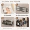 Wall-Mounted Toothbrush Holder and Mouthwash Cup, Punch-Free Space Aluminum Storage Rack