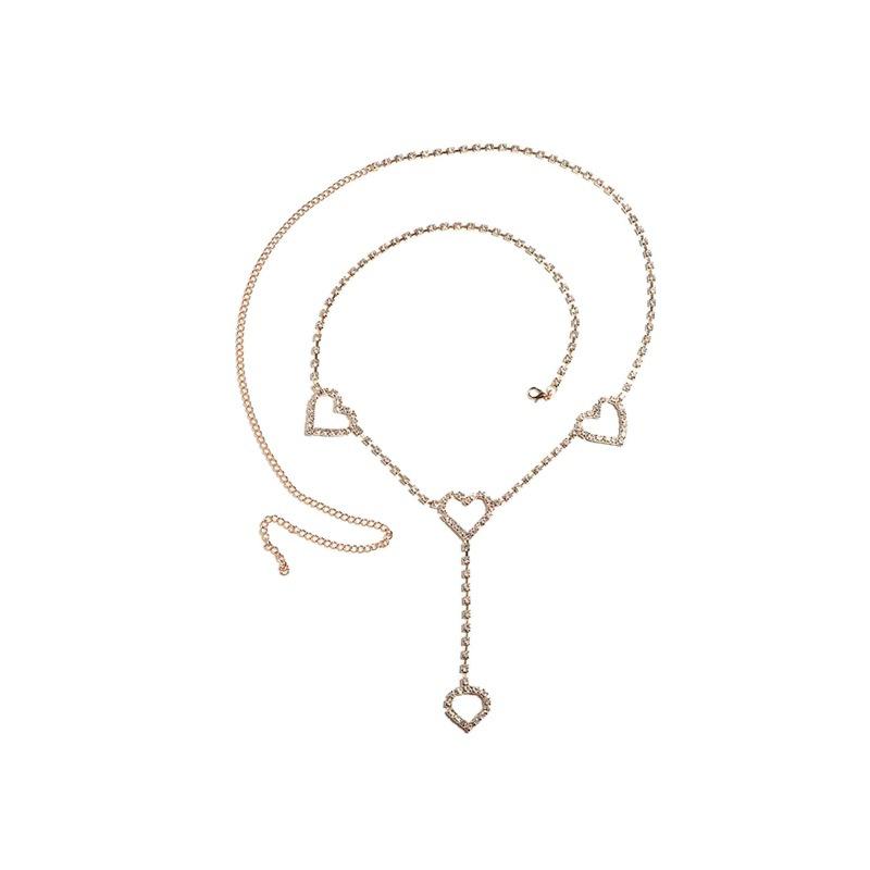 Bridal Car Show Sexy Model Rhinestone Love Waist Chain, Fashion Waist Accessories