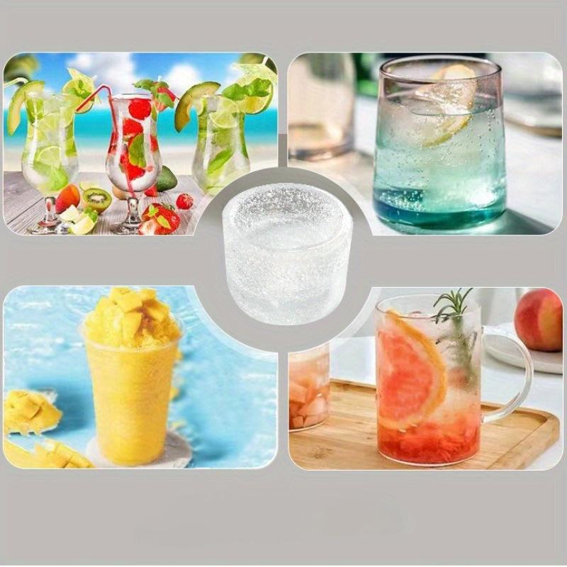 3pcs, Universal Portable Water Cup Special Ice Mold, Ice Tray, Silicone Hollow Cylindrical Ice Box with Lid and Ice Bucket
