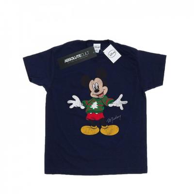 Girls Mickey Mouse Christmas Jumper Cotton T-Shirt