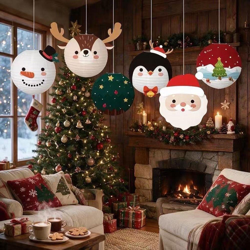 Santa Snowman Christmas Lanterns Cartoon Christmas Decoration Creative Hanging Ornamnet  Gift