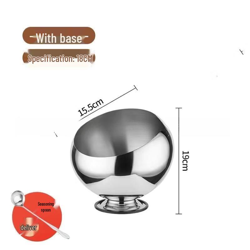 Stainless Steel Spherical Condiment & Sauce Bowl