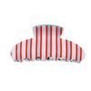 Hair Claw Colorful Striped Design Back Head Hair Clip Anti-slip Teeth Strong Grip Shower Hair Clamp Versatile Use Hair Accessory