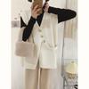 Design Oblique Button V-neck Knitted Vest Cardigan Women's Korean Version Loose Lazy Sleeveless Sweater Vest Outer Wear Vest Woman