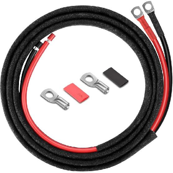 8 Gauge Battery Cable, 8 AWG Battery Cable Connect Battery and Charge Controller for Solar Panel Automotive RV Motorcycle Marine (8AWG 8FT)
