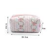 Storage Organizer Floral Puffy Quilted Makeups Bags Flower Printed Cosmetic Pouch Large Travel Cosmetics Bag Makeup Accessory