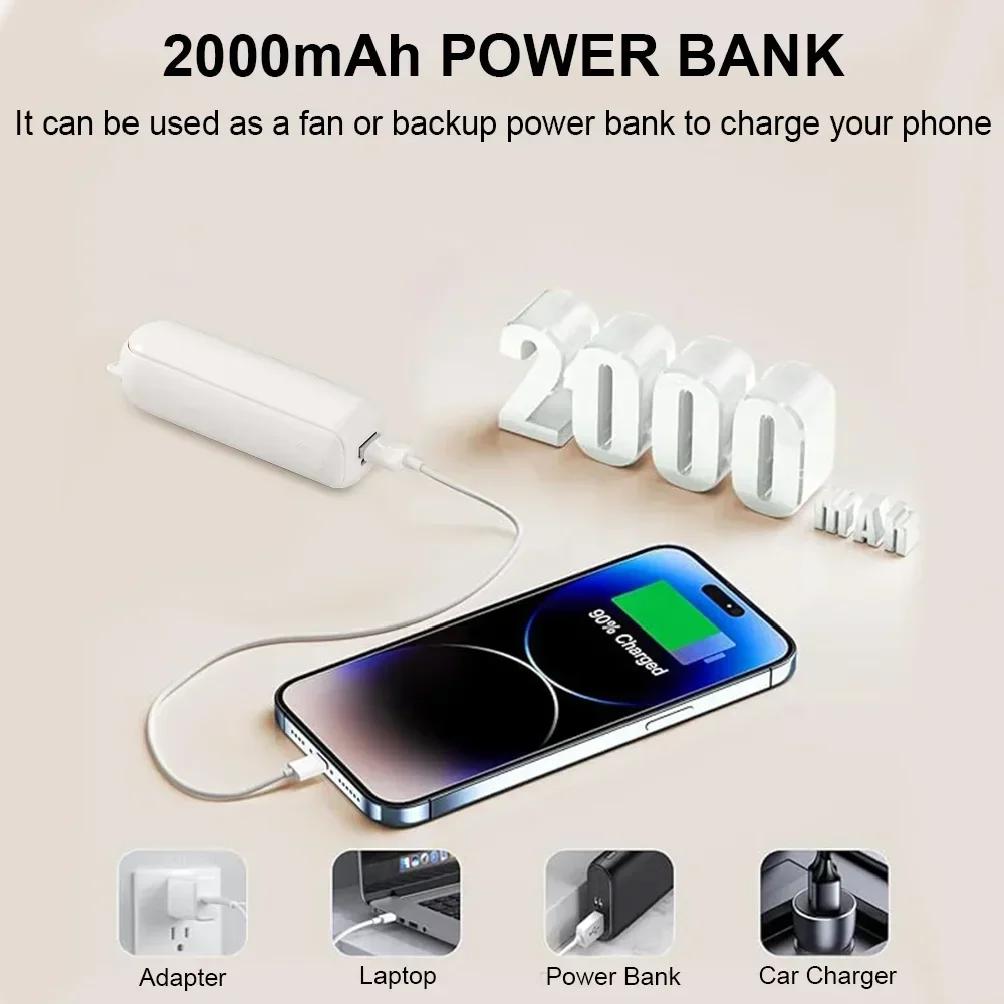 Super Mini Handheld Fan USB Rechargeable Fan 3-speed Adjustable Suitable Portable Camping Small Fans for Travel Outdoor Use
