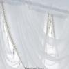 Sheer Rod Pocket Window Valance Drape with Delicate Laces and Beads for Adding Elegances to Any Room