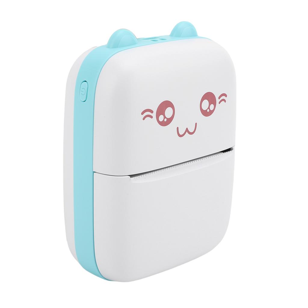 Portable Thermal Printer 200 DPI Bluetooth Pocket Thermal Printer 1200mAh Battery with 5 Roll Paper for Student Notes