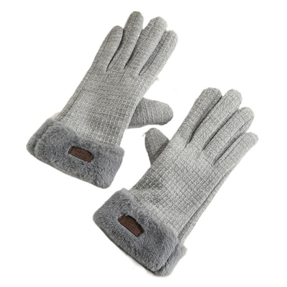 Full Finger Winter Women Gloves Warm Full Finger Gloves Fashion Warmer Bike Cycling Glove  Female