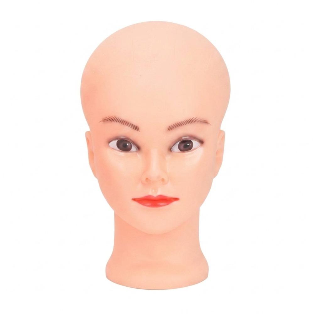Display Stand Hairdressing Head Model Bald Head Bald Manikin Model for Display Female-B