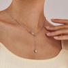 Minimalist Heart Pendant Charm Temperamental Long Tassel Choker Necklace Versatile Women Jewellery Stainless Steel ALN2601000289