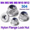 Nylon Insert Flange Lock Nuts Stainless Steel Serrated Nuts New Fastener Nuts  GB Standard