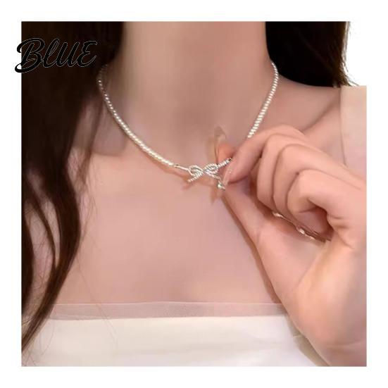 Stylish Faux Pearl Choker Women Beaded Elegant Necklace Dainty Retro