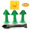 5pcs Caulking Nozzle Applicator Set - Perfect for Finishing, Tile Brick Joints, Floor Silicone Remover & More!