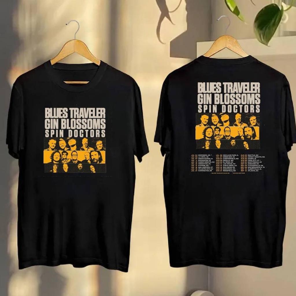 2 Sides Blues Traveler Gin Blossoms Spin Doctors Tour 2025 T-shirt L627