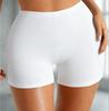 Women's No-Roll Boxer Briefs: Solid Color, Anti-Exposure, Two-in-One Safety Shorts.