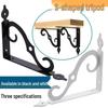 European Style Wrought Iron Right Angle Shelf Bracket - Thickened, Load-Bearing Support for Bookshelves