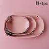 1PC Storage Box Key Wallet Plate Oval Shape Desktop Organizer PU Leather Home Decoration