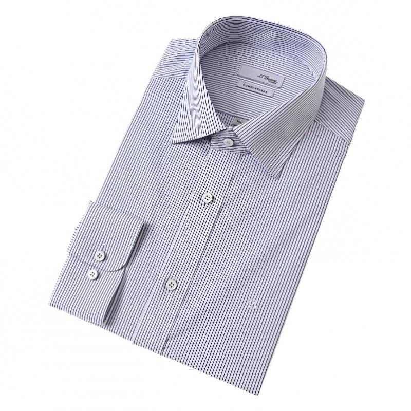 S.T. Dupont Slim Fit Stretch Pin Stripe Shirt Se5fm22ls929sbu