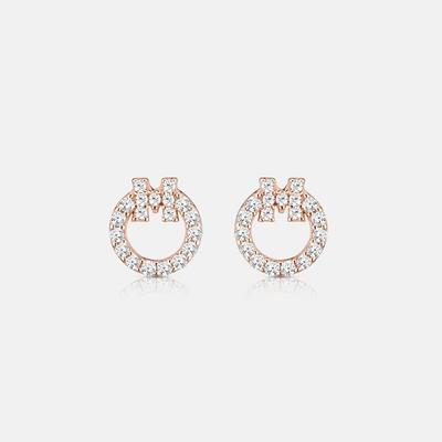 M Basic Sterling Silver Rose Earrings_A233Se0329Rpa