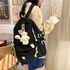Korean Style Harajuku Backpack for Girls - Large Capacity, Solid Color, Perfect for High School & Junior Students.