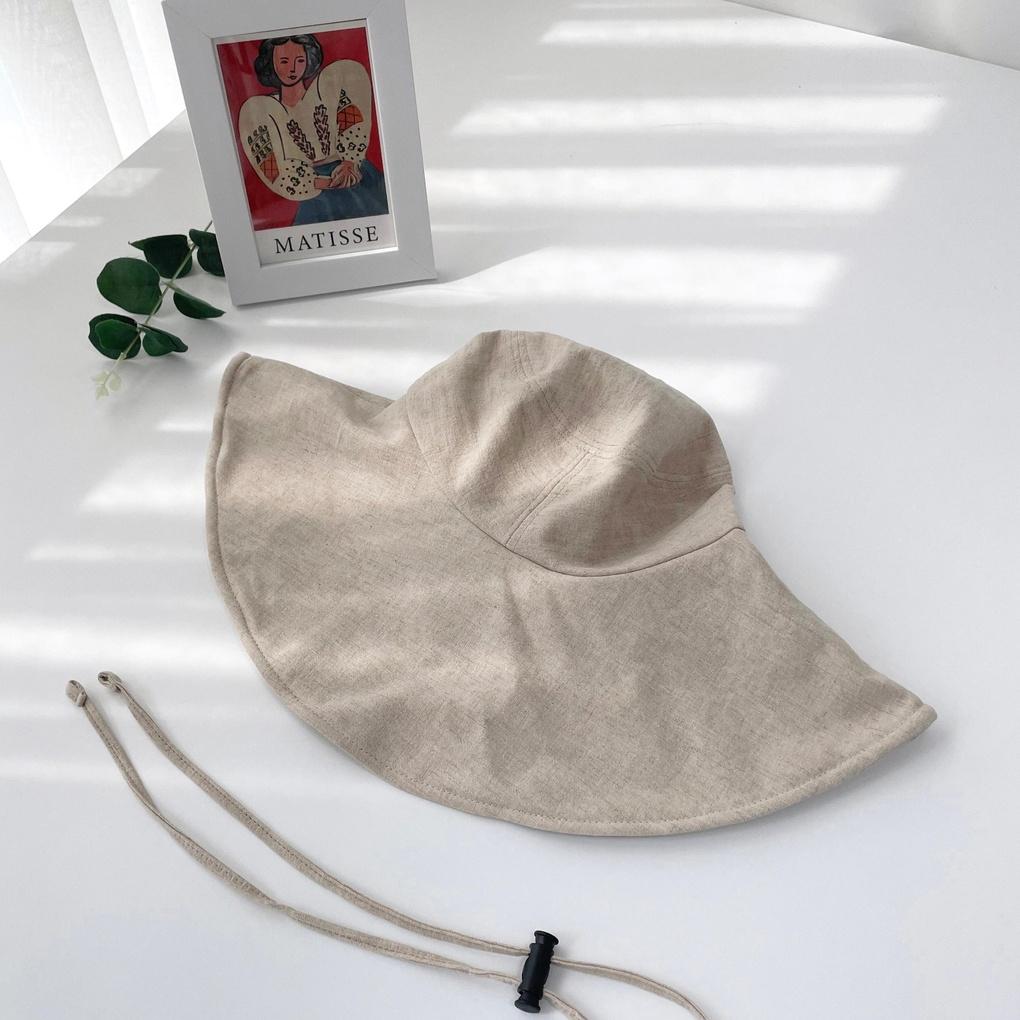 Women's and Men's Daily Linen Wide Brim Bucket Hat