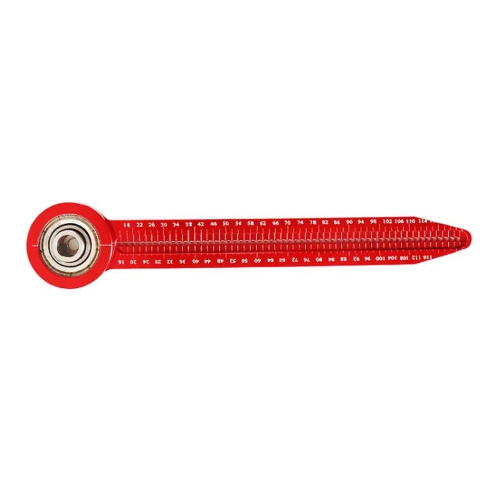 

Portable Mini Woodworking Scribe Gauge DIY 360-degree Drawing Compass Aluminum Alloy High Accuracy Positioning Ruler червоний