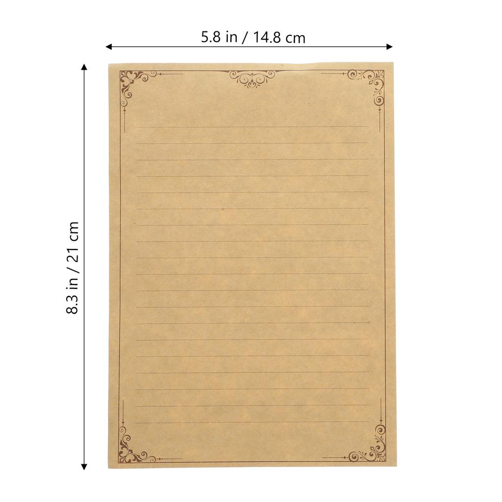 2Sets Vintage Envelope and Letter Paper Kit Thick Writing Paper Set Creative Stationery Supplies for Notebook Insert