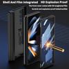 Supporto Magnetico Pieghevole Portapenne Cerniera Cover per Samsung Galaxy Z Fold 5 4 3 5G Cover Rigida in PC Pellicola in Vetro per Z Fold3 Fold4 Fold5