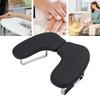 U Shaped Manicure Arm Rest Ergonomic PU Leather Nail Arm Rest with Phone Holder for Home Salon Use