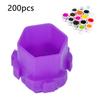 200Pcs Tattoo Ink Cups Honeycomb Shape Pigment Holder Cups Permanent Makeup Supplies Purple