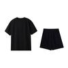 Li-Ning Versatile Loose Breathable Short Sleeve Comfortable Shorts Casual Sports Suit Men suit Black W775-1+V236-1