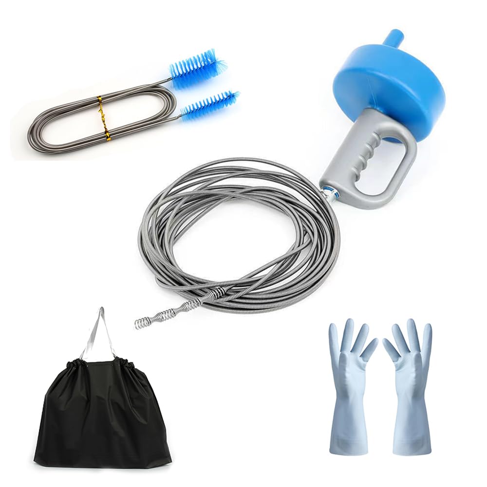 

pipe cleaner cleaning wire pipe wire kitchen [wildsoal] 4-piece set, brush, toilet, cleaning, brush, bath, toilet, (10m) (blue) синий