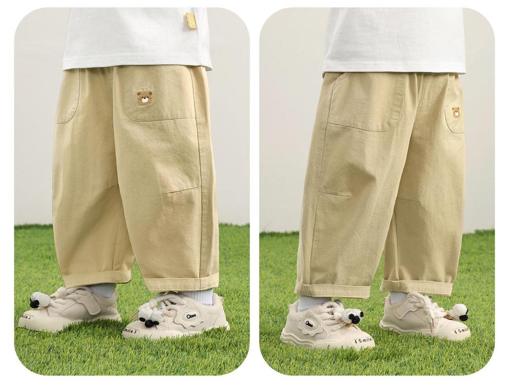 Kaka Panda Children's Spring & Autumn Woven Trousers for Boys and Girls