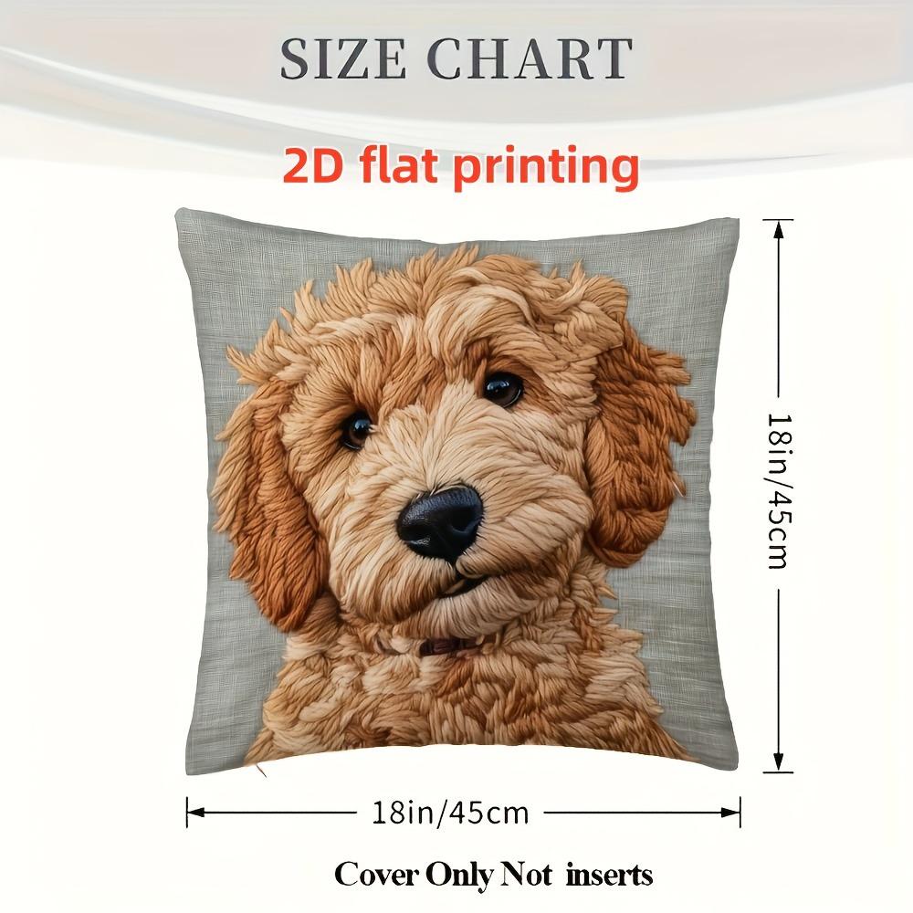 Cuddly Dog 2D Flat-Printed Pillowcase: Soft & Adorable Home Decor Sofa Cushion Cover,home decoration,2D Printing